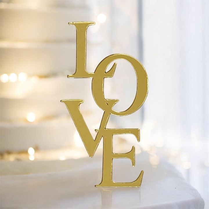 Cake front Plaque Love doré