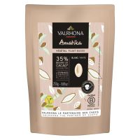Amatika Blanche 35% Chocolate Branco Vegano com Grãos Valrhona 250g