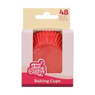48 Caissettes à Cupcakes rouge