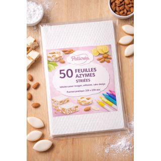50 Striped Wafer Sheets A4+ - PATICREA
