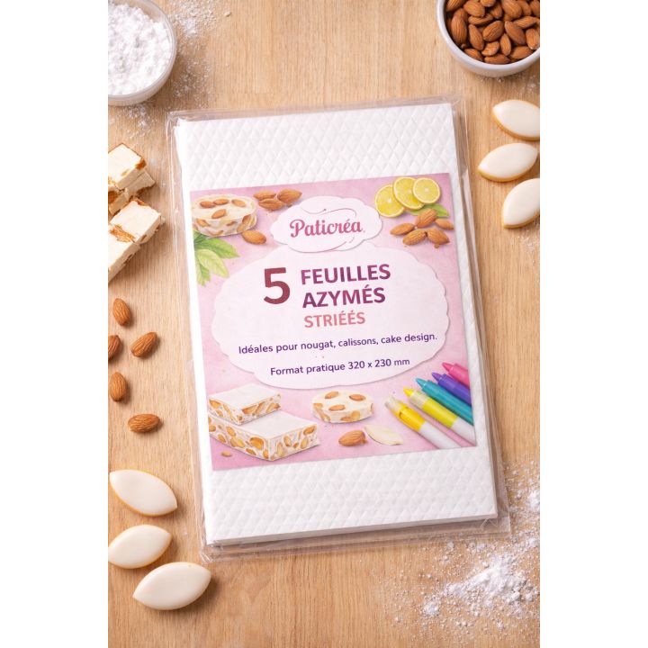 5 Feuilles azymes striées A4+ - PATICREA