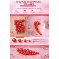 20 Bolas Decorativas Vermelhas