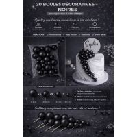 20 bolas decorativas pretas