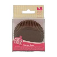 48 forminhas de cupcake marrons
