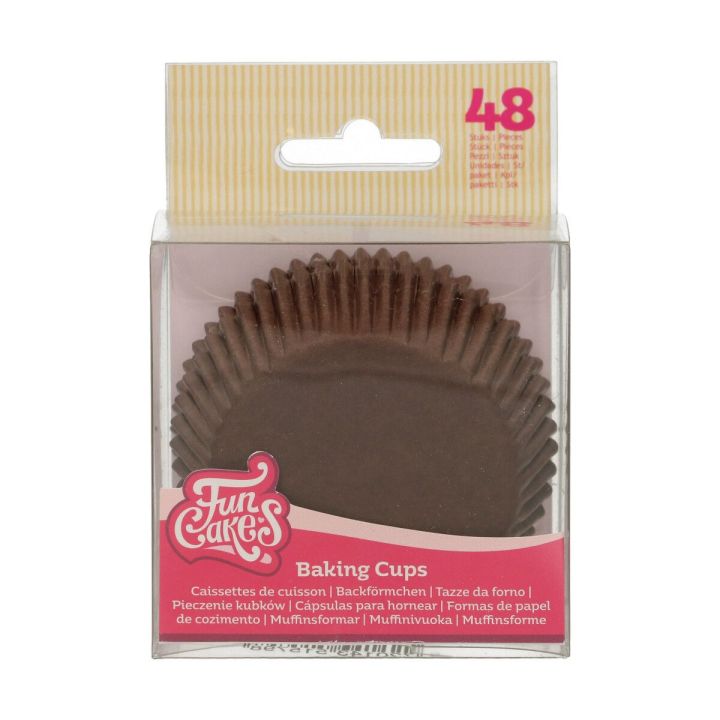 48 Brown Cupcake Cases