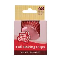 48 Rose Gold Metal Cupcake Cases