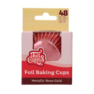 48 Caissettes à Cupcakes metal or rose