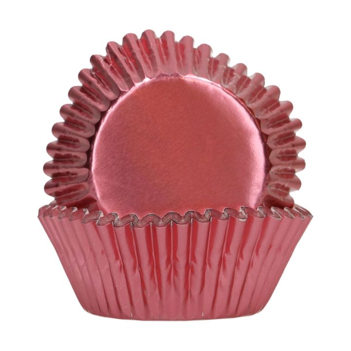 48 Caissettes à Cupcakes metal or rose