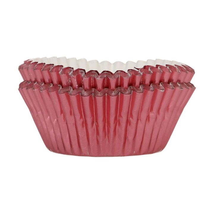 48 cápsulas metálicas para cupcakes color oro rosa