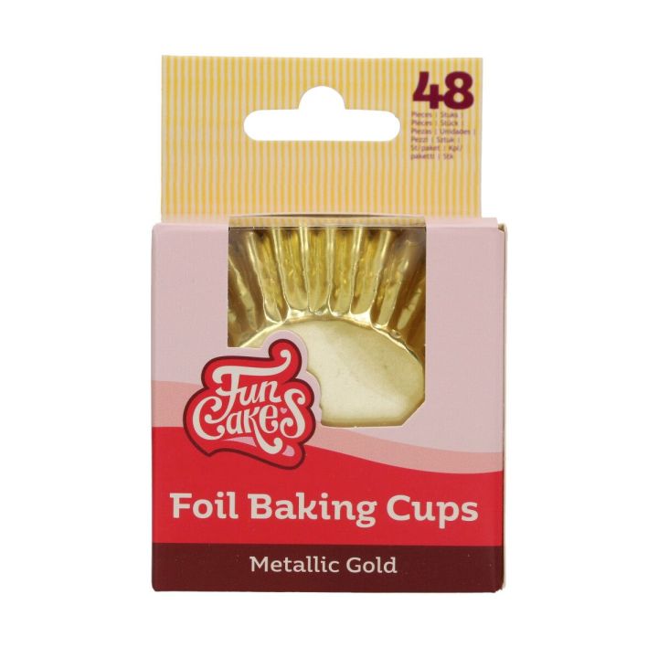 48 Caissettes à Cupcakes metal doré