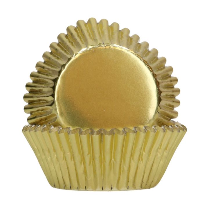 48 Caissettes à Cupcakes metal doré