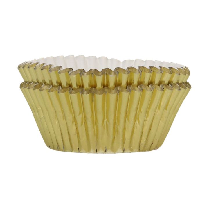 48 Caissettes à Cupcakes metal doré