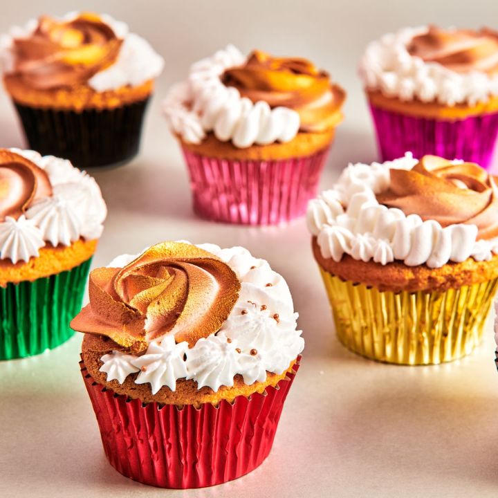 48 Caissettes à Cupcakes metal doré