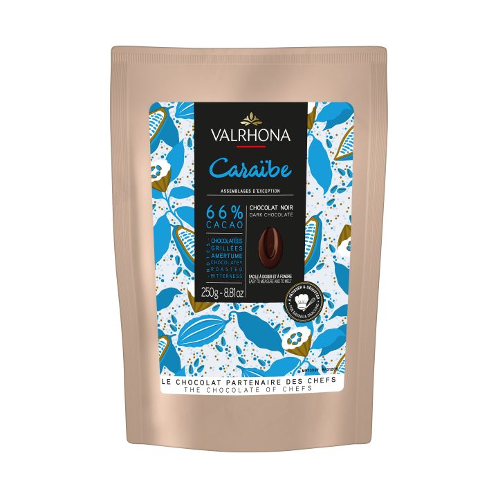Chocolat noir Valrhona Caraïbe 66% - 250g