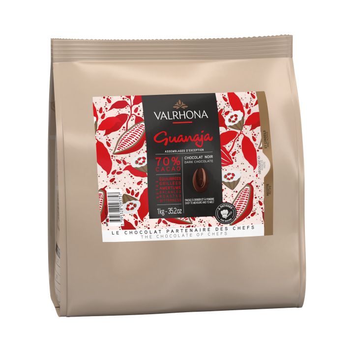 Fèves chocolat noir Valrhona Guanaja 70% - 1kg