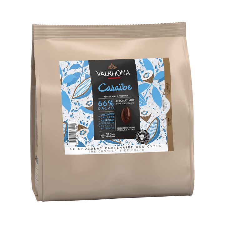 Grani Di Cioccolato Fondente Valrhona Caraïbe 66% - 1kg