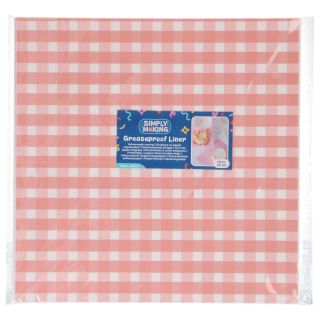 50 Feuilles pour bento box Vichy rose