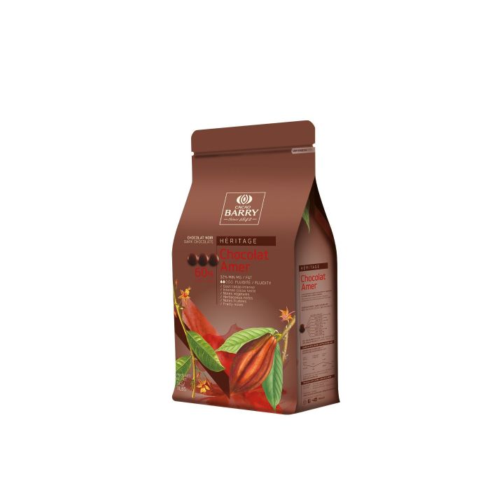 Cacao Barry Amer 60% Chocolat noir Pistoles 5KG