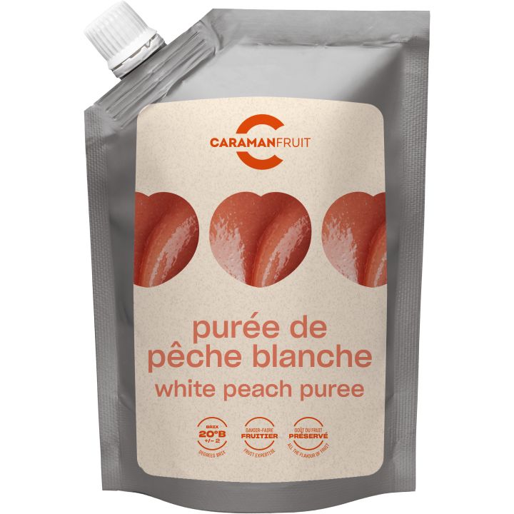 Purée de pêche blanche Caramanfruit