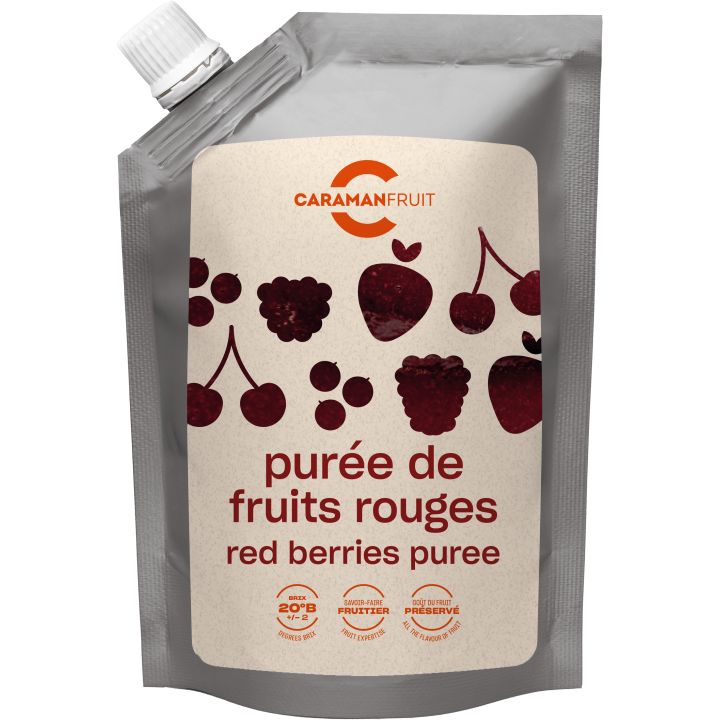 Purea di frutti rossi e Caramanfruit