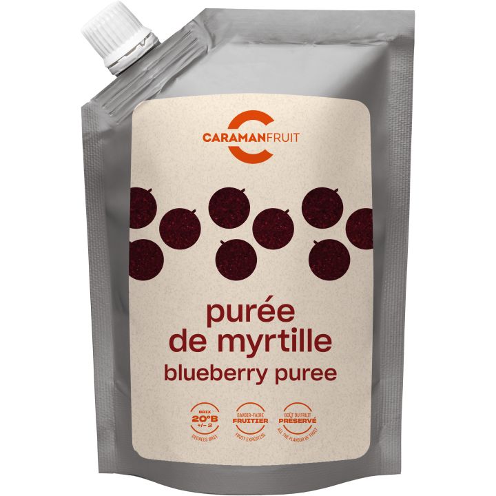 Purea di frutto Caramanfruit e mirtilli