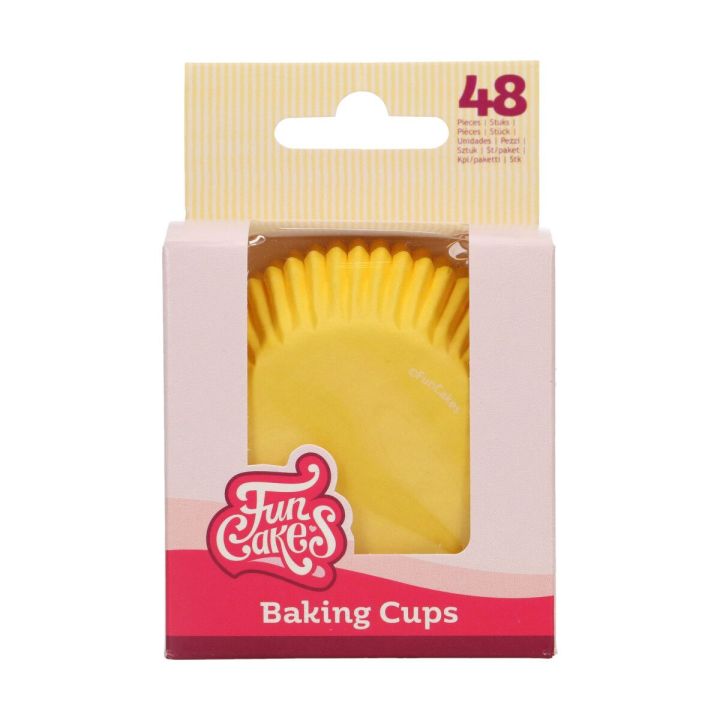 48 Yellow Cupcake Cases