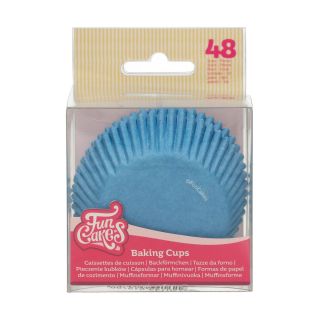 48 Caissettes à Cupcakes bleu roi