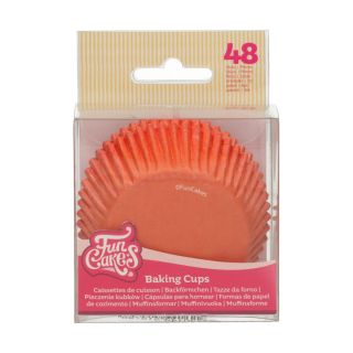 48 Caissettes à Cupcakes orange