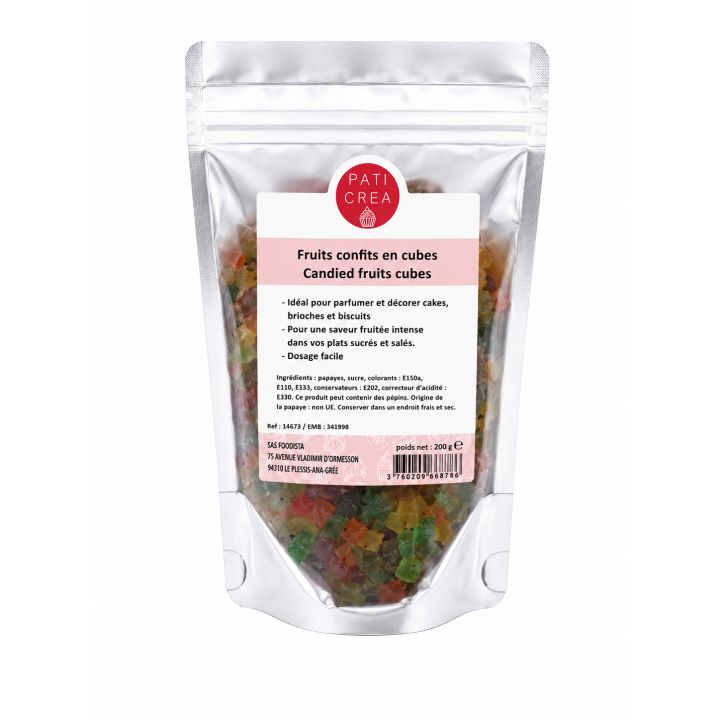 Cubes de Fruits Confits x 200 g