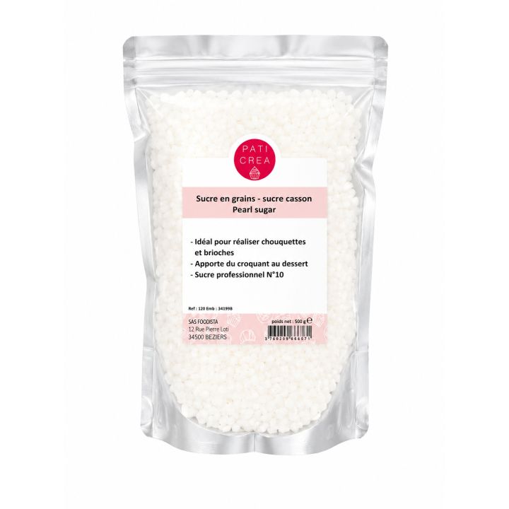Sucre casson - sucre en grains - sucre perlé - 500g