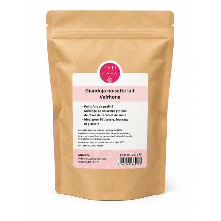 Gianduja noisette lait Valrhona - 200g