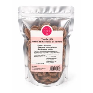 Tropilia 29% Chocolat au lait Valrhona 500g - PATICREA