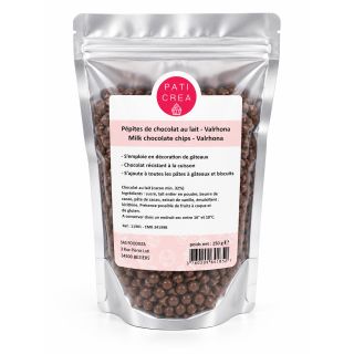 Gocce di cioccolato al latte Valrhona 250g - PATICREA