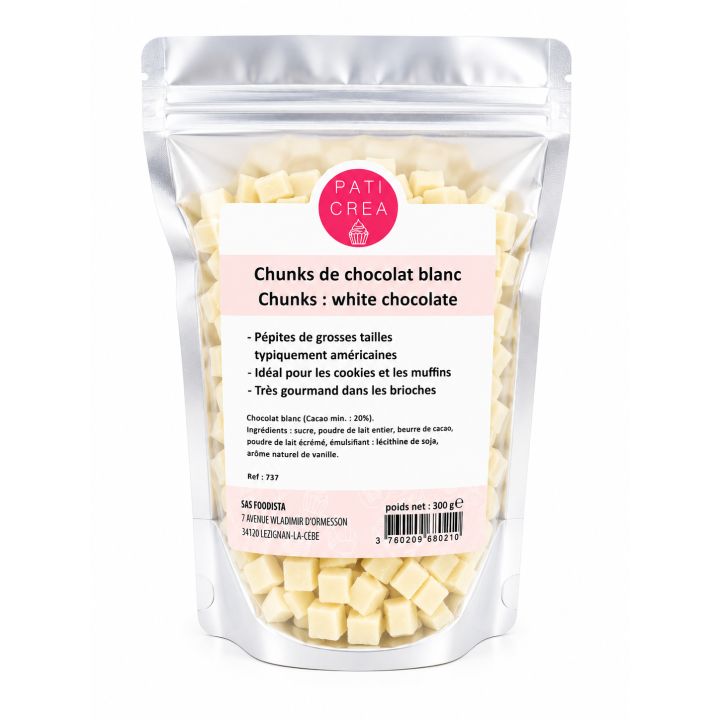 Chunk de chocolat blanc 300g 