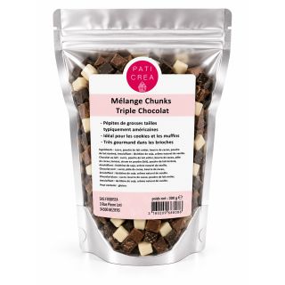 Dreifach-Schokoladenstückchen-Mix 300g - PATICREA