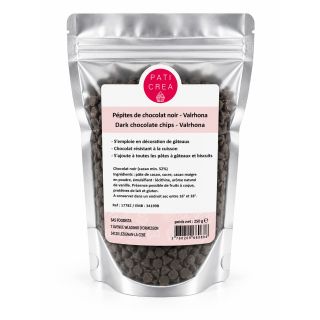 Pépites de chocolat noir 52% Valrhona 250g
