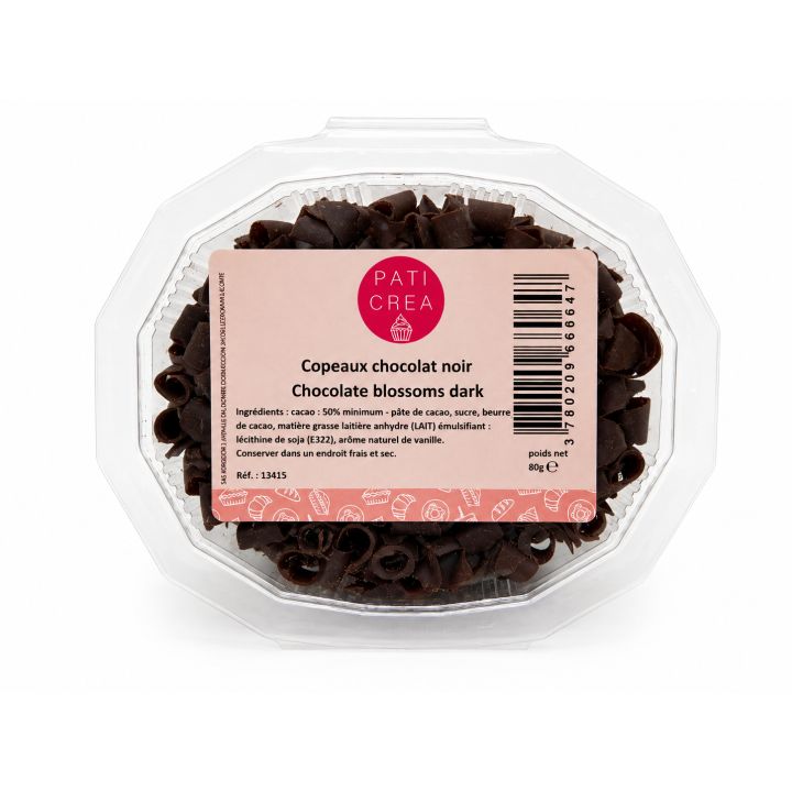 Copeaux Fins de Chocolat Noir Paticréa - 80g