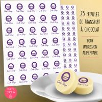 25 folhas de transferência de chocolate para imprimir