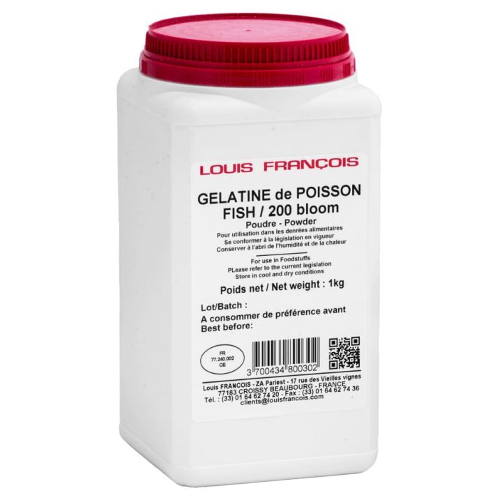 Gélatine de poisson 1kg 200 bloom