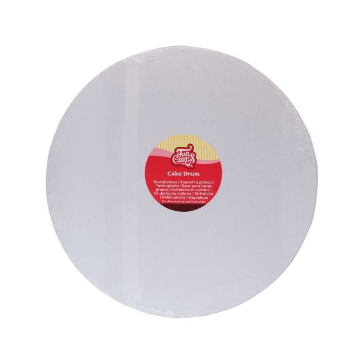 Fond rond épais blanc 35cm pour gâteaux