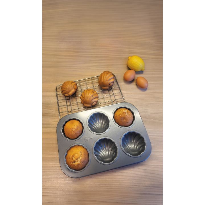 Form für 6 muschelförmige Madeleines
