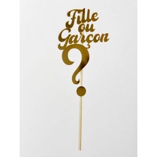 Topper fille ou garçon doré