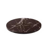 Thick round black marbled cake base 25cm