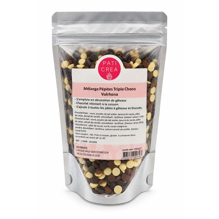 Trio de Pépites de chocolat 250g