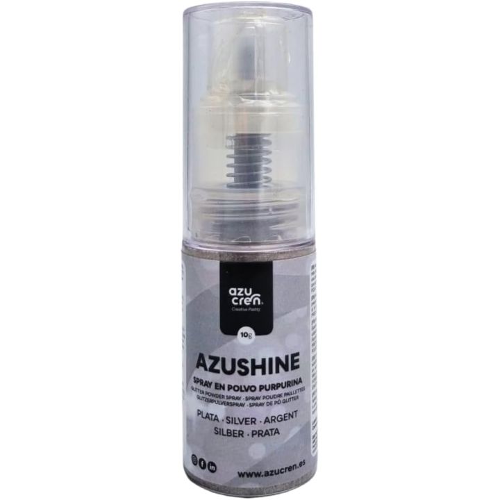 Spray de glitter prateado Azucren