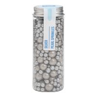 Sortiment an 4, 6 und 8 mm Silberperlen (KMU)