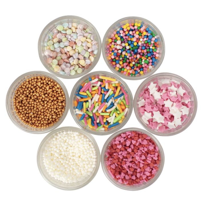 Assortiment girly décors et billes en Sucre PME
