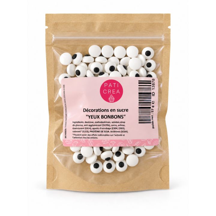 Décors en sucre Yeux Bonbons