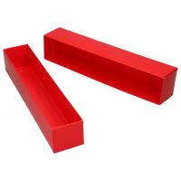 10 Boites à Bûche ou cake rouge 32 cm