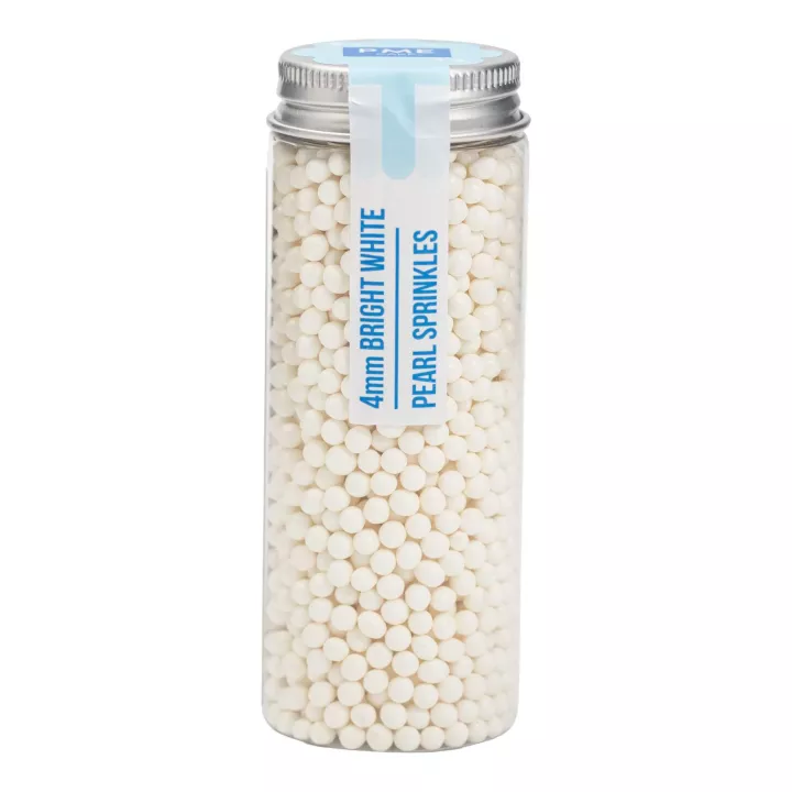 Perles blanches nacrées 4mm PME